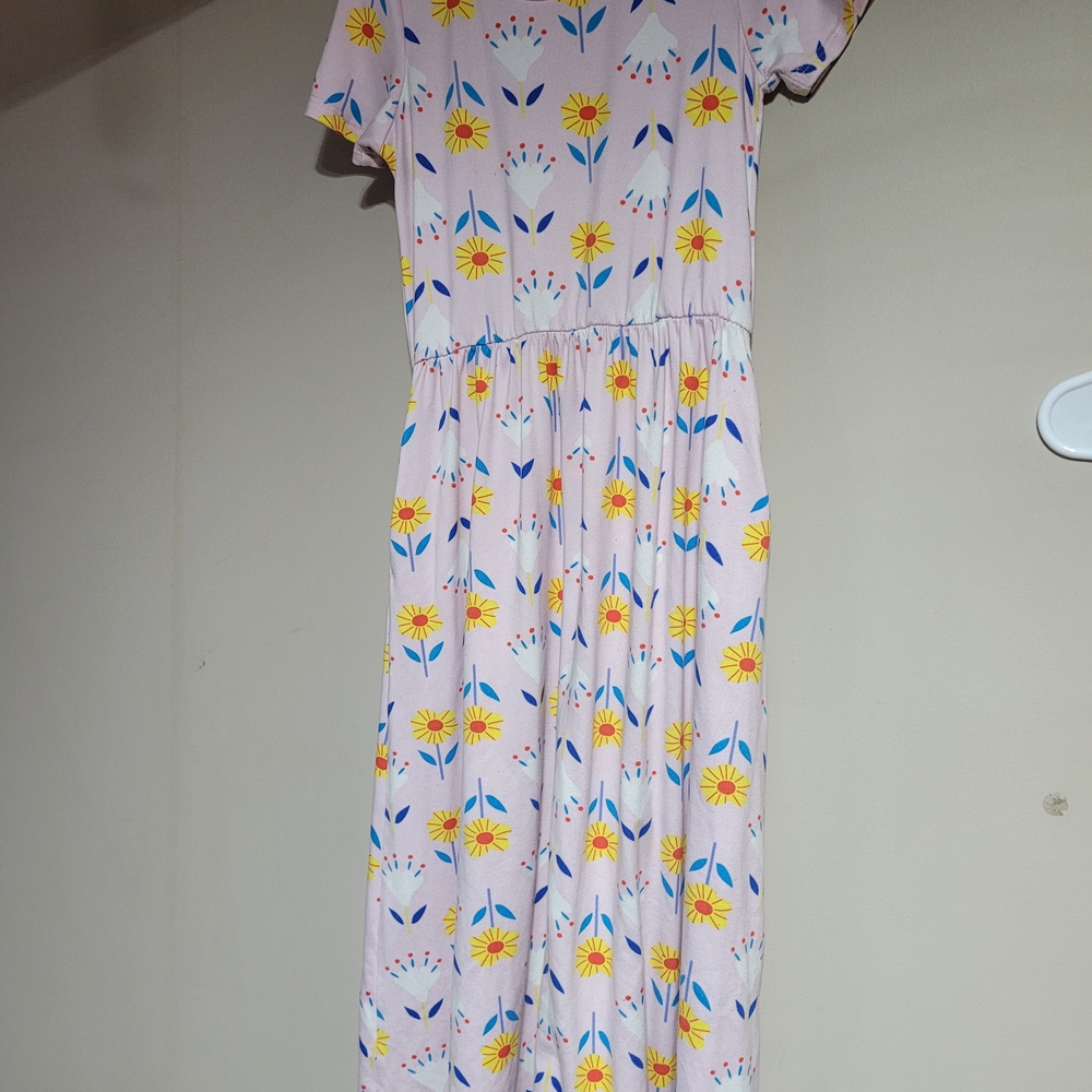 Dot Dot Smile Kids Dress with Floral Pattern